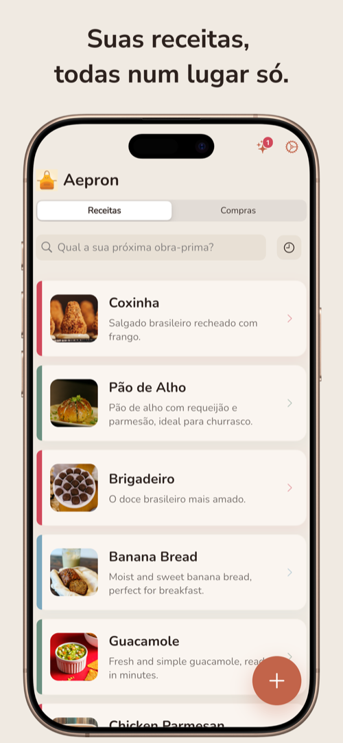 Aepron — suas receitas num lugar só