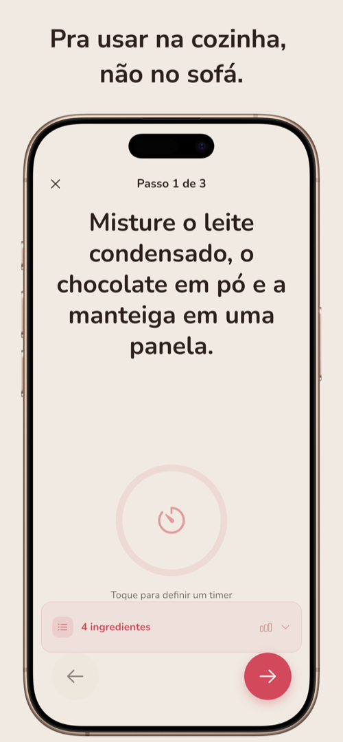 Aepron — modo cozinha, passo a passo